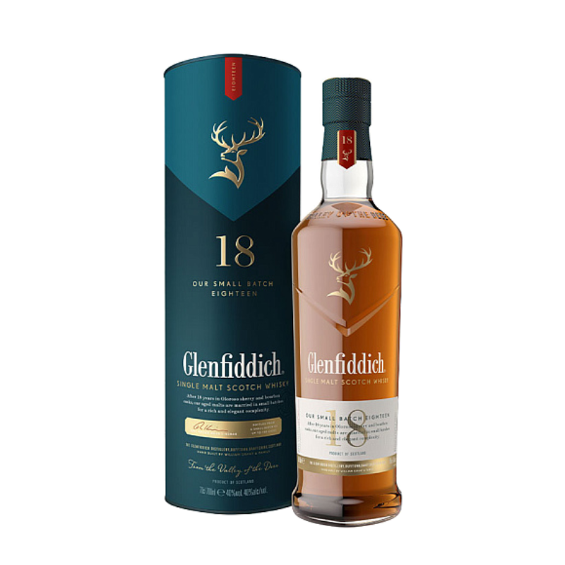 Glenfiddich 18 Anns Single Malt Scotch Whisky  70 cl.