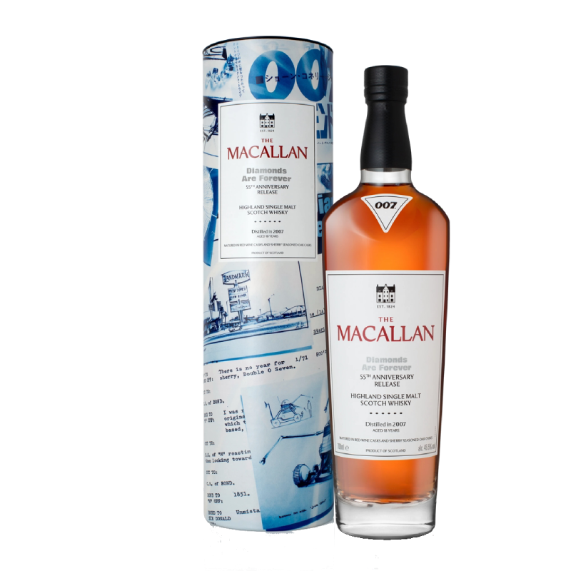 Macallan x James Bond 2007 18 Year Old Diamonds Are Forever 70 cl. 2017