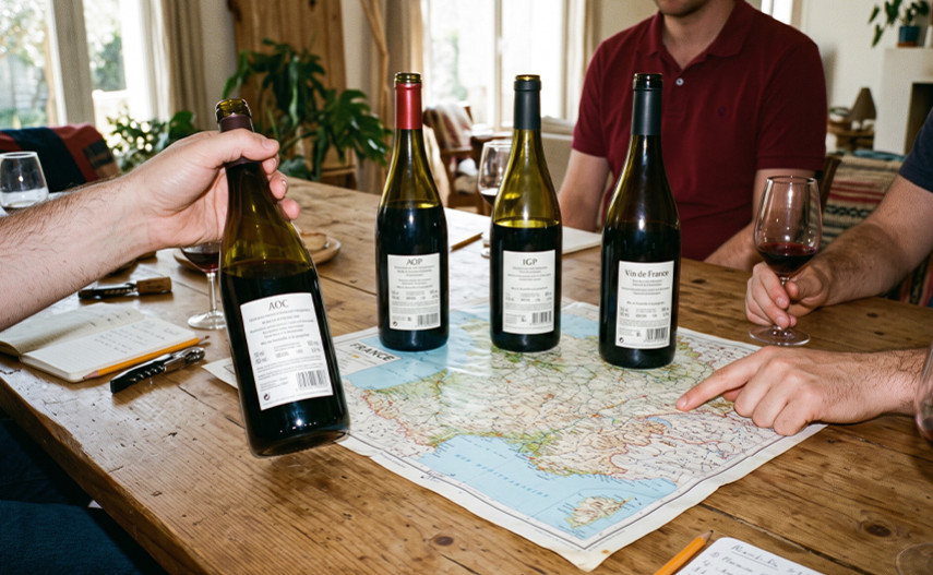 Dénominations françaises : AOC, AOP, IGP et Vin de France